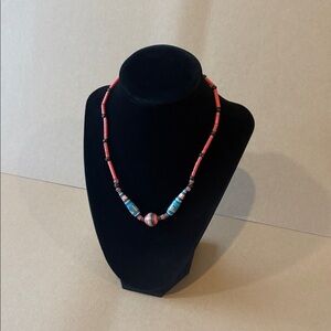 Colorful Beaded Necklace handmade tribal design